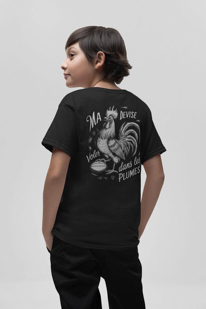 T-shirt enfant Ma Devise: Voler dans les Plumes